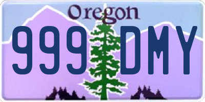 OR license plate 999DMY