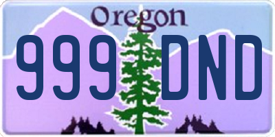 OR license plate 999DND