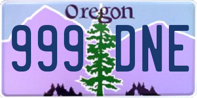 OR license plate 999DNE
