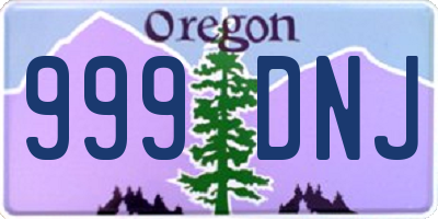 OR license plate 999DNJ