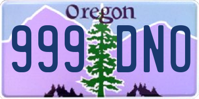 OR license plate 999DNO