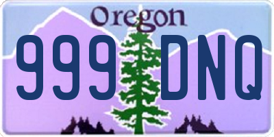 OR license plate 999DNQ