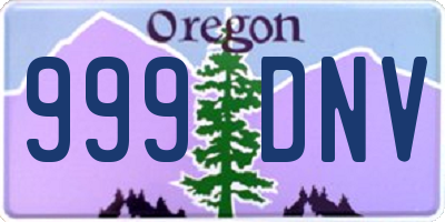 OR license plate 999DNV