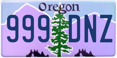 OR license plate 999DNZ