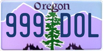 OR license plate 999DOL