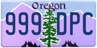 OR license plate 999DPC