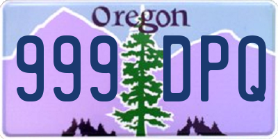 OR license plate 999DPQ
