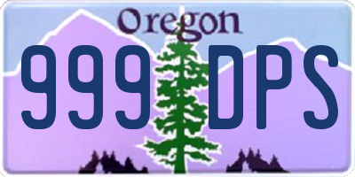 OR license plate 999DPS