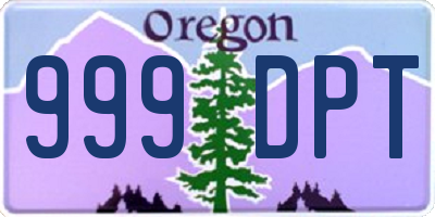 OR license plate 999DPT