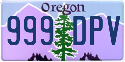 OR license plate 999DPV
