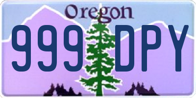 OR license plate 999DPY