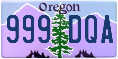 OR license plate 999DQA
