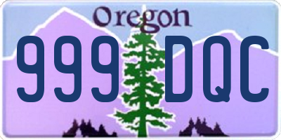 OR license plate 999DQC