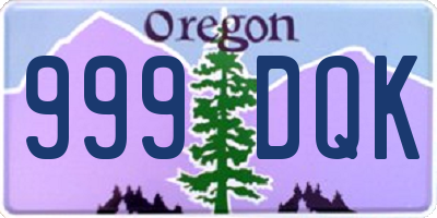 OR license plate 999DQK