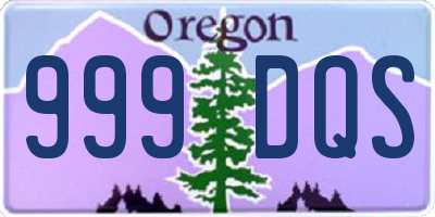 OR license plate 999DQS