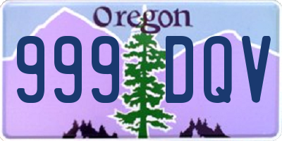 OR license plate 999DQV