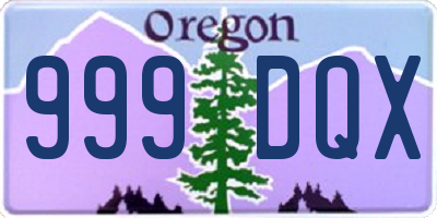 OR license plate 999DQX