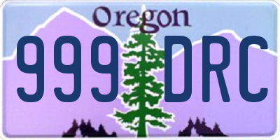 OR license plate 999DRC