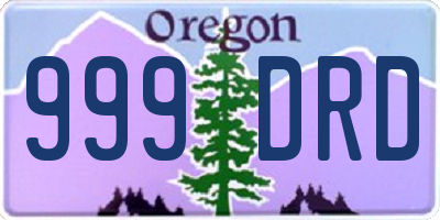 OR license plate 999DRD