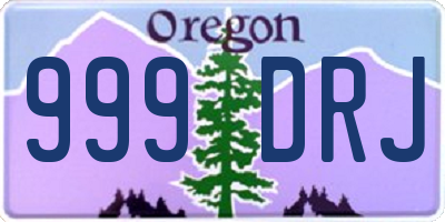 OR license plate 999DRJ