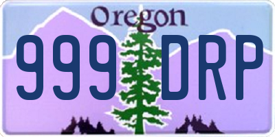 OR license plate 999DRP