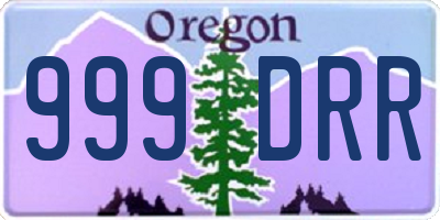 OR license plate 999DRR