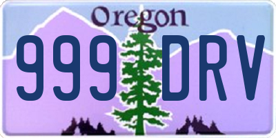 OR license plate 999DRV