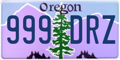 OR license plate 999DRZ