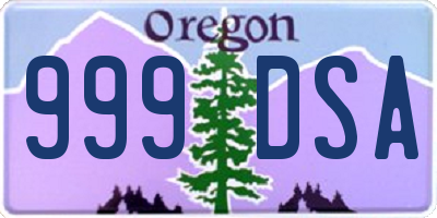 OR license plate 999DSA