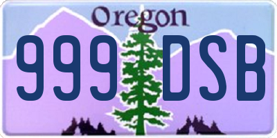 OR license plate 999DSB
