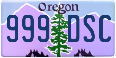 OR license plate 999DSC