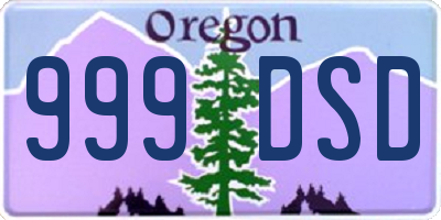 OR license plate 999DSD
