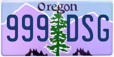 OR license plate 999DSG