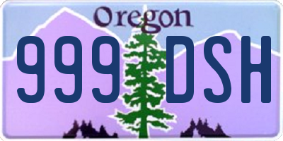 OR license plate 999DSH