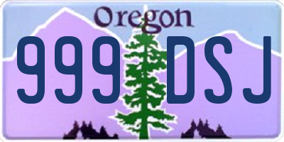 OR license plate 999DSJ