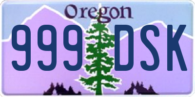 OR license plate 999DSK