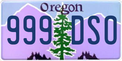 OR license plate 999DSO