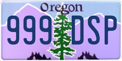 OR license plate 999DSP