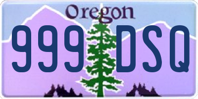 OR license plate 999DSQ