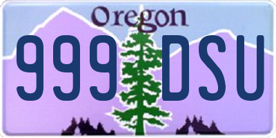 OR license plate 999DSU