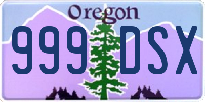 OR license plate 999DSX