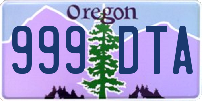 OR license plate 999DTA
