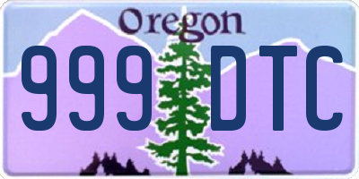 OR license plate 999DTC