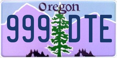 OR license plate 999DTE