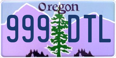 OR license plate 999DTL