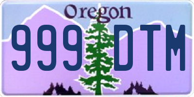 OR license plate 999DTM