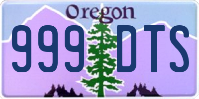 OR license plate 999DTS