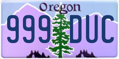 OR license plate 999DUC