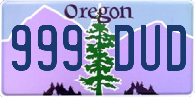 OR license plate 999DUD
