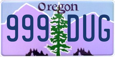 OR license plate 999DUG